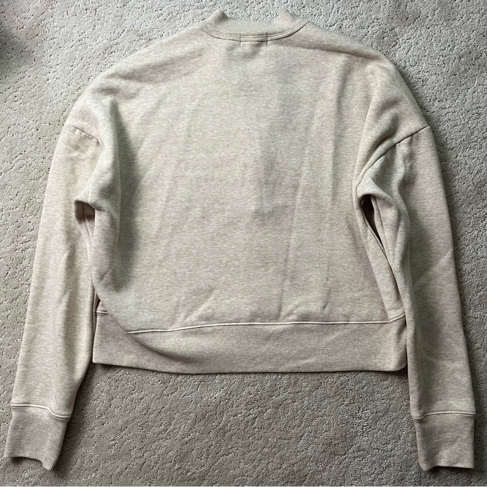 Evereve Taryn Taped Henley Sweatshirt Fleece Pullover S - Picture 6 of 9